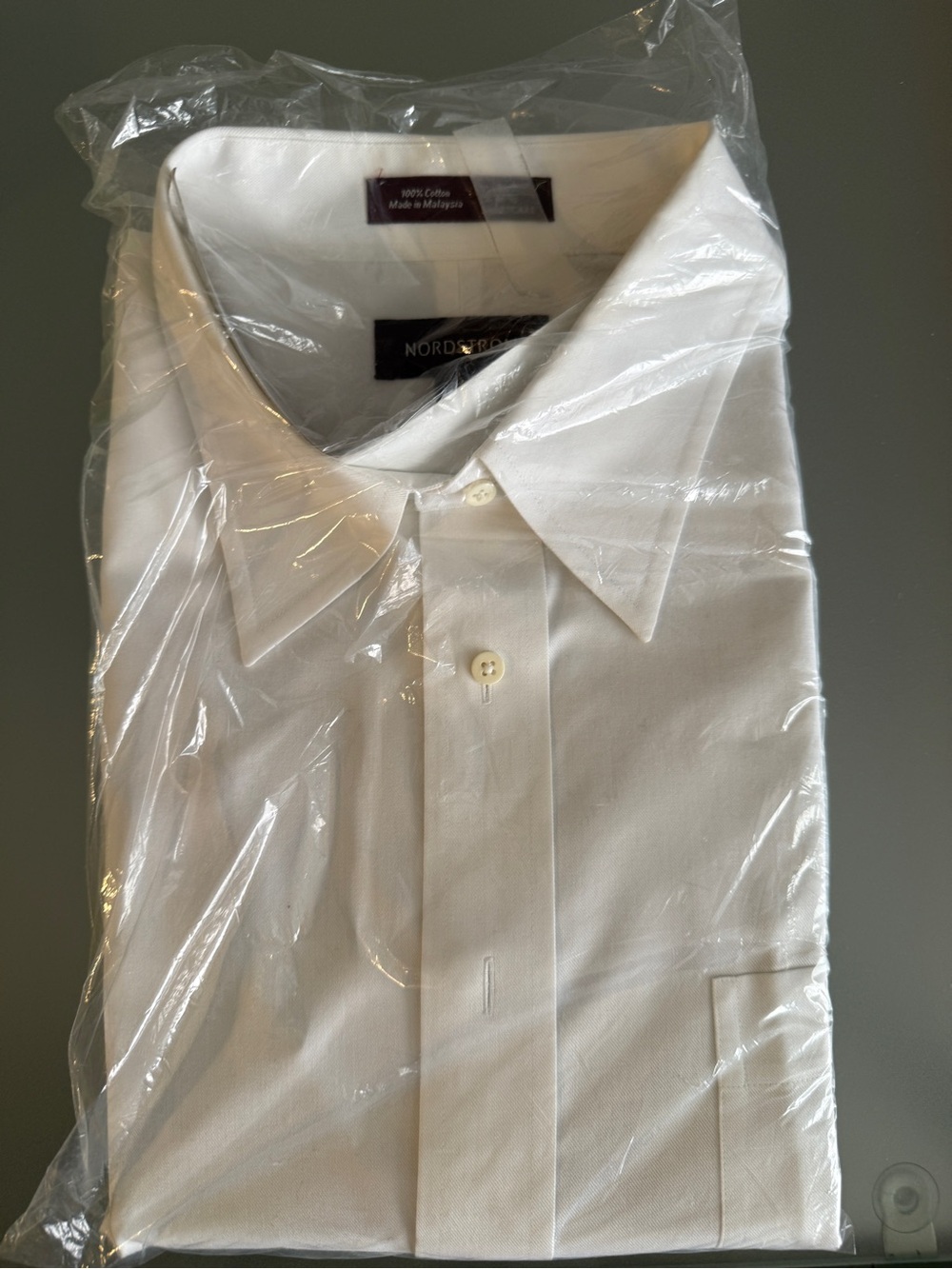 NWT Nordstrom Men’s White Dress Shirt - Classic Spread Collar